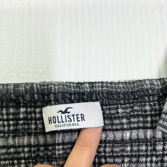 Hollister - Grey Plaid Button Up Pocket Adjustable Strap Jumpsuit Size Small - Picture 9 of 12